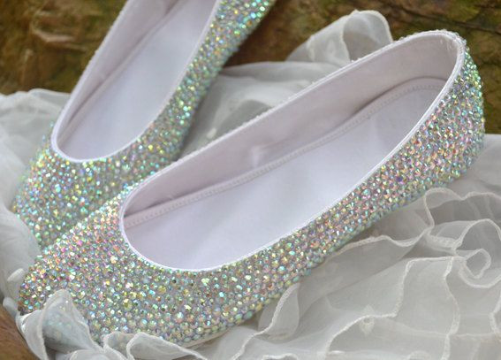 Etsy Wedding Shoes
 crystal bridal ballet flats fortable bridal shoes