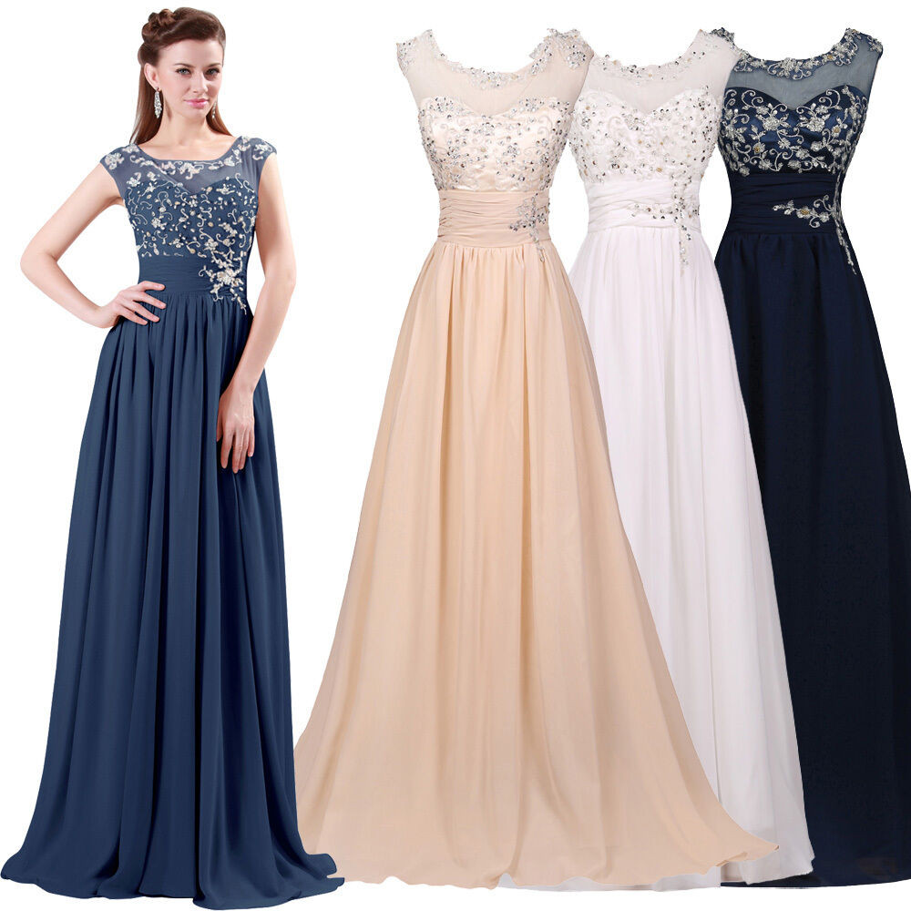Evening Gowns For Wedding
 2016 Applique Women Long Formal Bridesmaid Prom Wedding