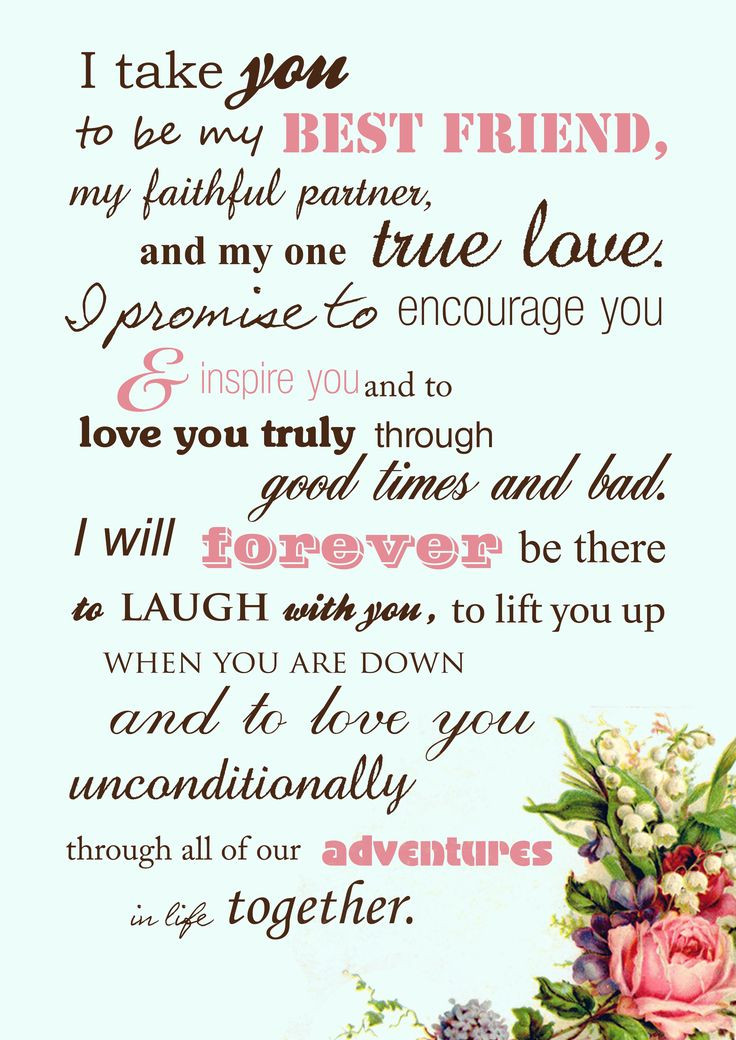 Examples Of Wedding Vows
 Best 25 Wedding vows ideas on Pinterest