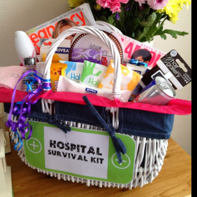 Expecting A Baby Gift
 Hospital Survival Kit I made this for my expecting
