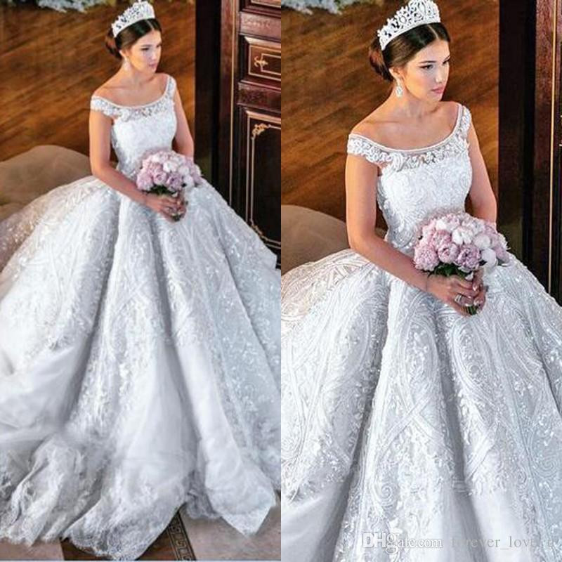 Expensive Wedding Dresses
 2018 Luxury Expensive Ball Gown Wedding Dresses Sheer