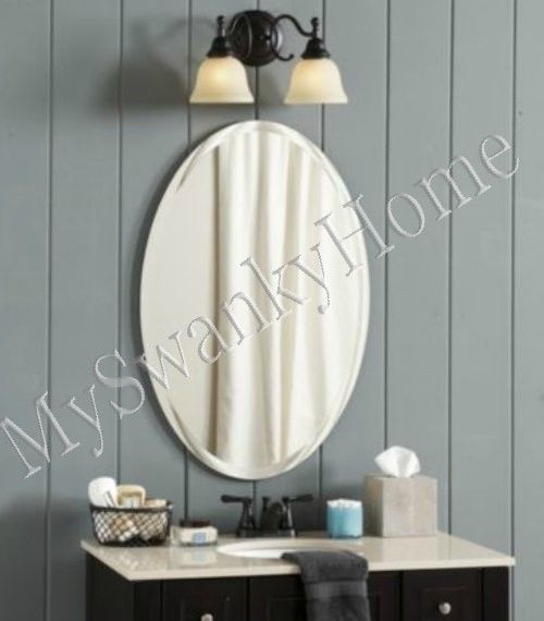 Extra Large Bathroom Mirrors
 Luxury Frameless EXTRA LARGE 28" Oval Wall Mirror Vanity