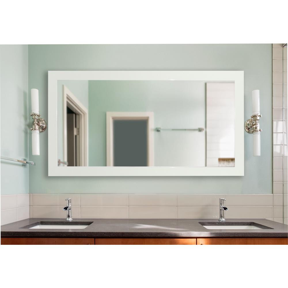 Extra Large Bathroom Mirrors
 72 in x 39 in Delta White Extra Vanity Mirror