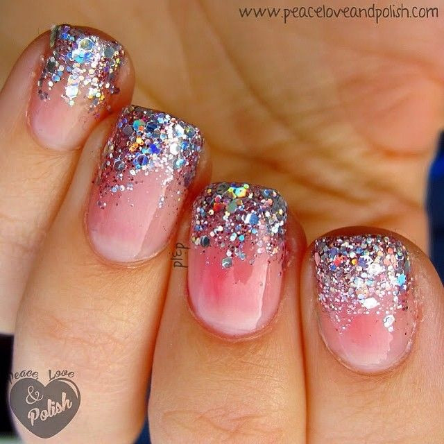 Fading Glitter Nails
 Best 25 Glitter fade nails ideas on Pinterest