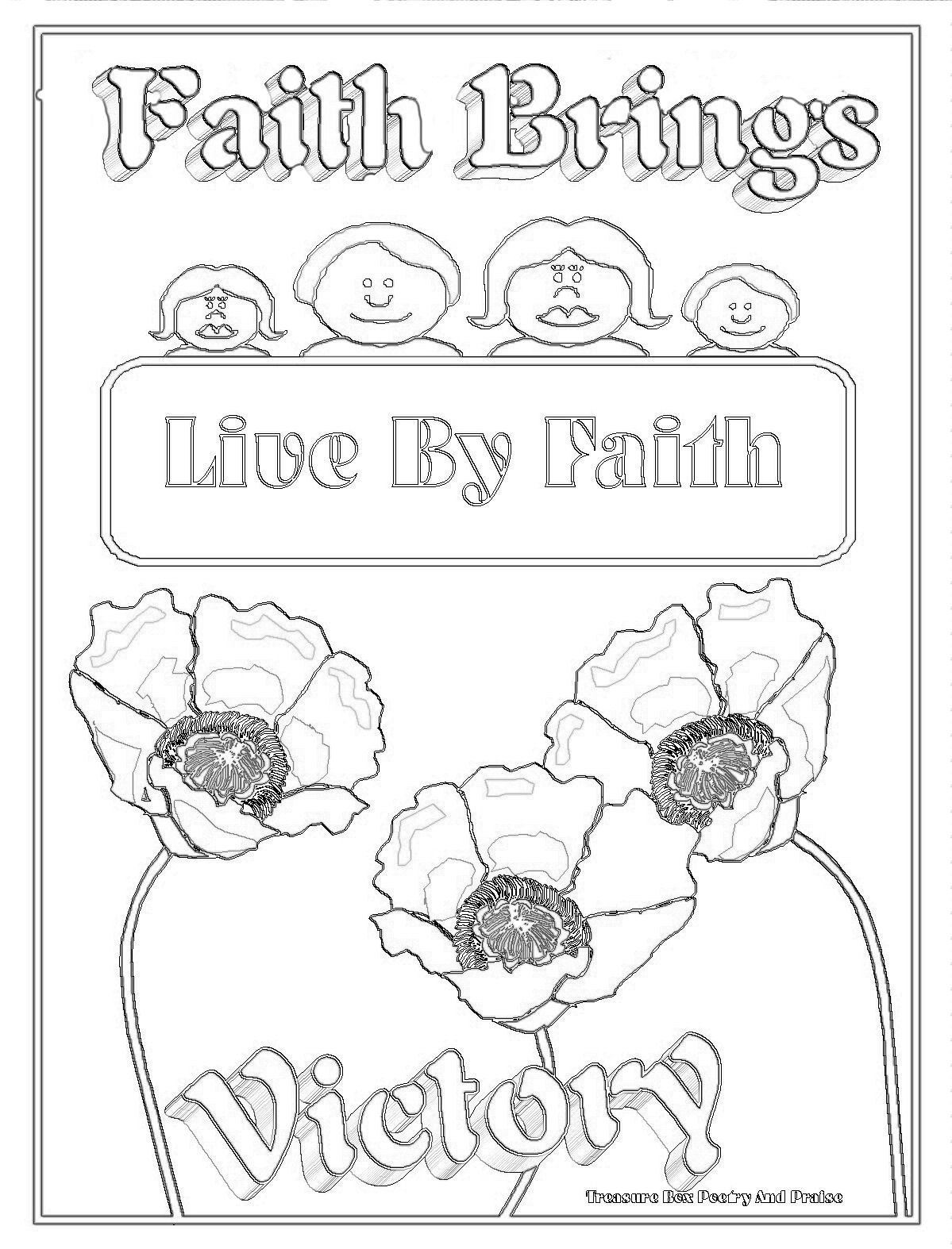 Faith Coloring Pages For Kids
 Children s Gems In My Treasure Box Faith Brings Victory