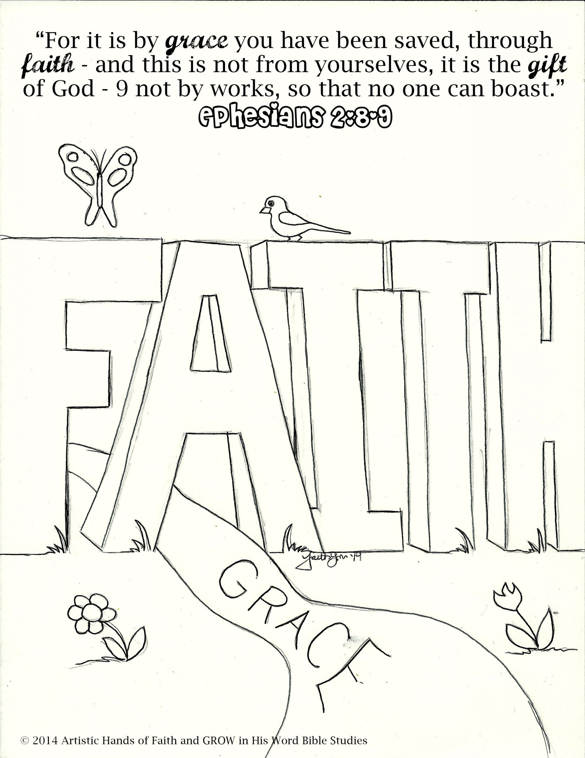 Faith Coloring Pages For Kids
 Free Bible Coloring Pages at Artistic Hands of Faith