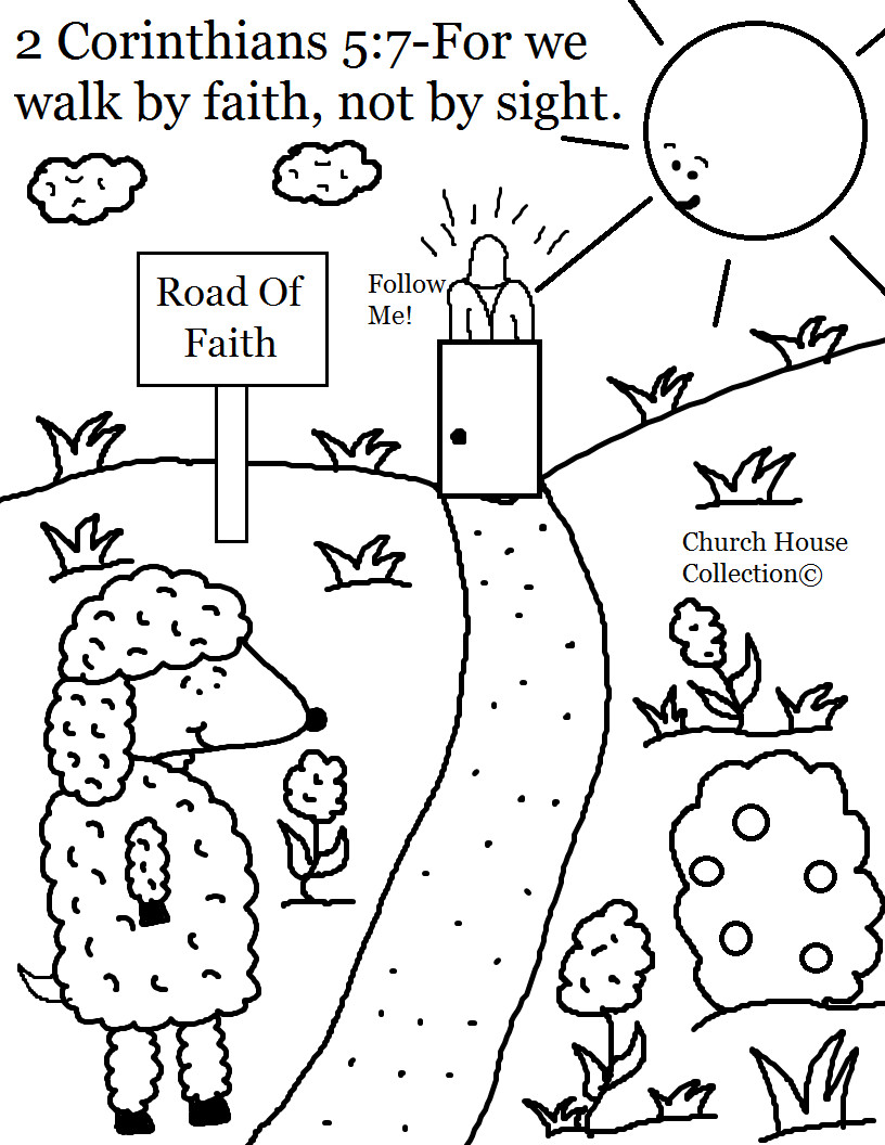 Faith Coloring Pages For Kids
 Church House Collection Blog 2 Corinthians 5 7 For We