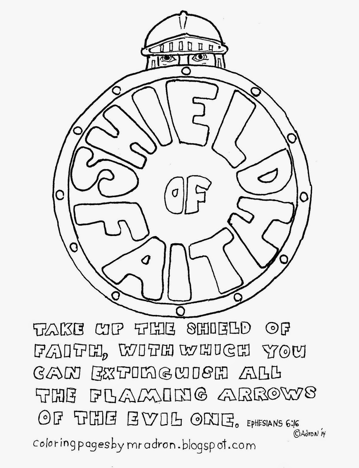 Faith Coloring Pages For Kids
 Coloring Pages for Kids by Mr Adron The Shield of Faith