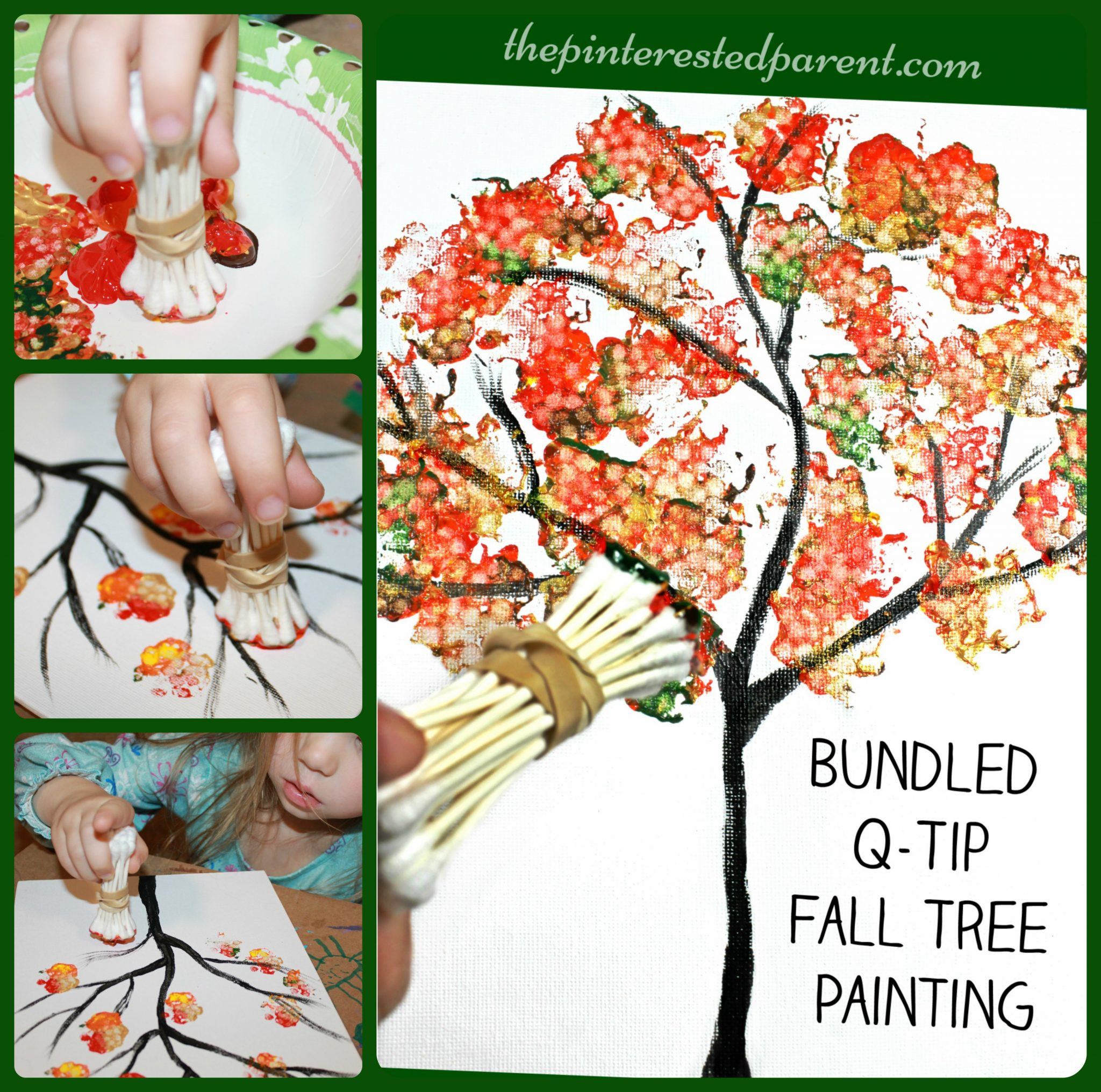 Fall Art Project For Kids
 Bundled Q Tip Autumn Tree