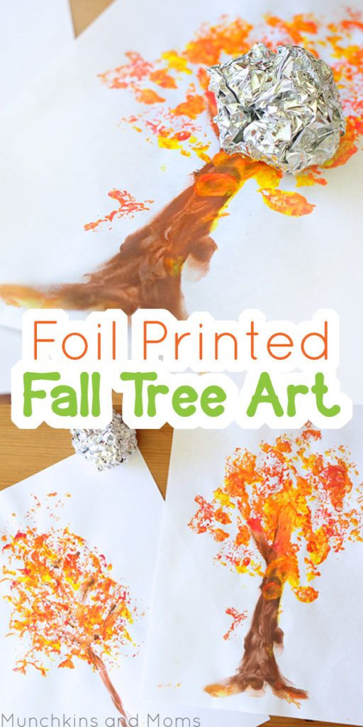 Fall Art Project For Kids
 Foil Printed Fall Tree Art