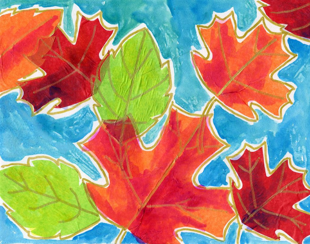 Fall Art Projects For Kids
 Tissue Paper Fall Leaves · Art Projects for Kids