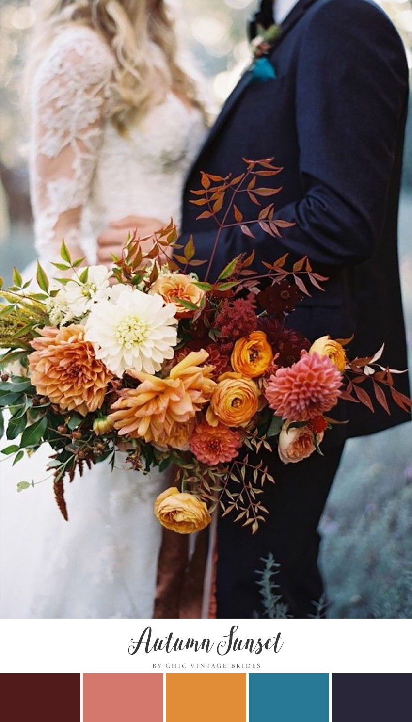 Fall Color Weddings
 10 Stunning Autumn Wedding Colour Palettes Chic Vintage