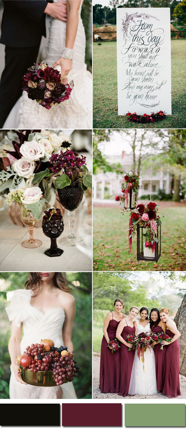Fall Color Weddings
 Five Awesome Fall Wedding Colors In Shades Black
