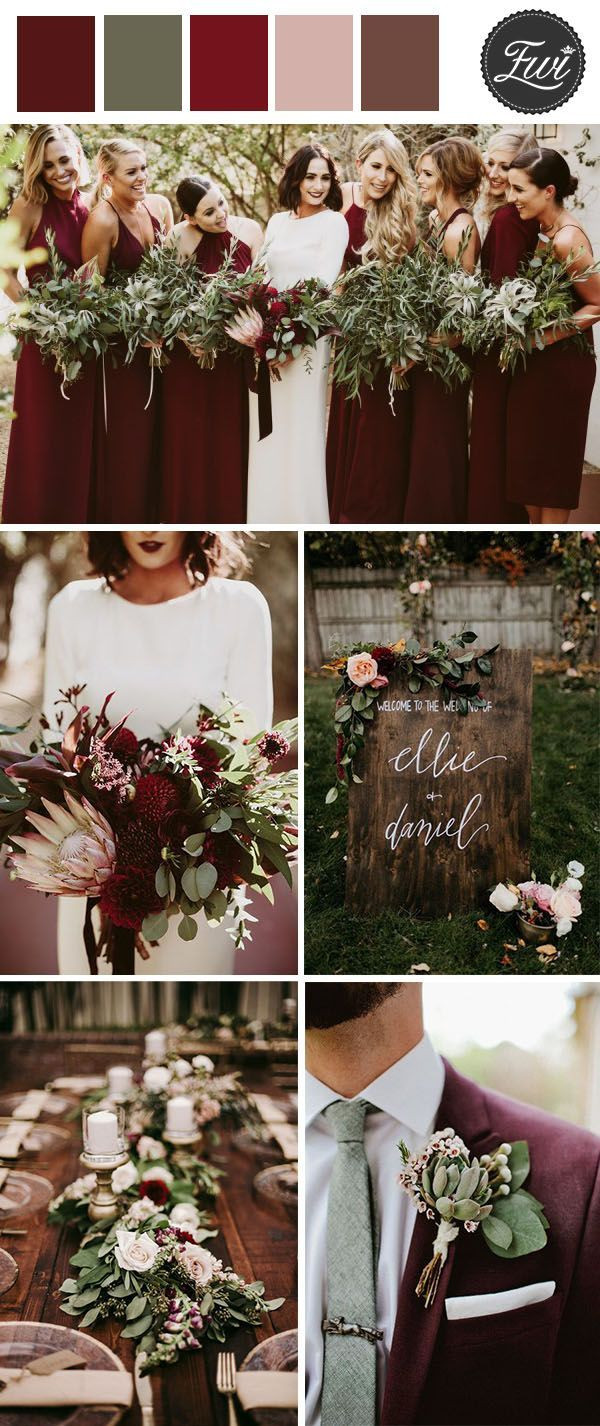 Fall Color Weddings
 50 Refined Burgundy and Marsala Wedding Color Ideas for