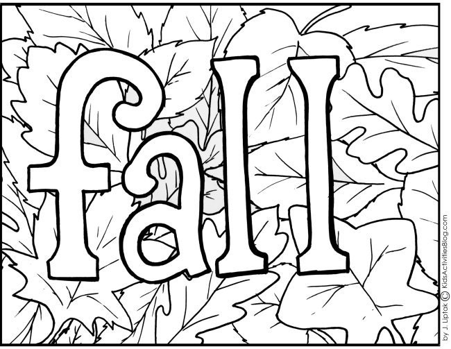 Fall Coloring Pages For Kids
 4 Free Printable Fall Coloring Pages