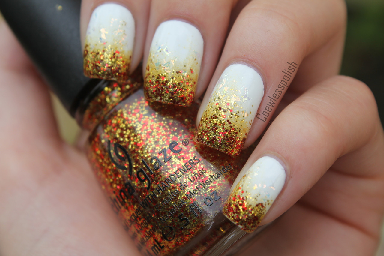 Fall Glitter Nails
 15 Sparkling Nail Ideas That You Have To Try fashionsy