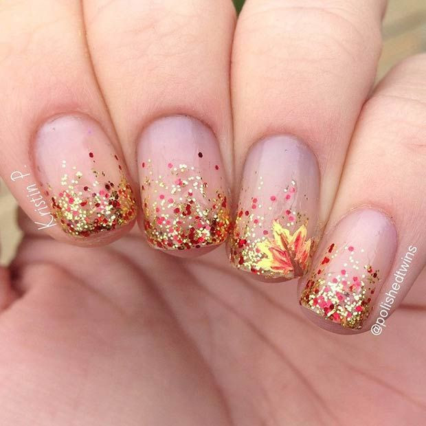 Fall Glitter Nails
 35 Cool Nail Designs to Try This Fall
