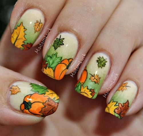 Fall Leaves Nail Designs
 How To Do Autumn Leaves Nail Art 30 Examples