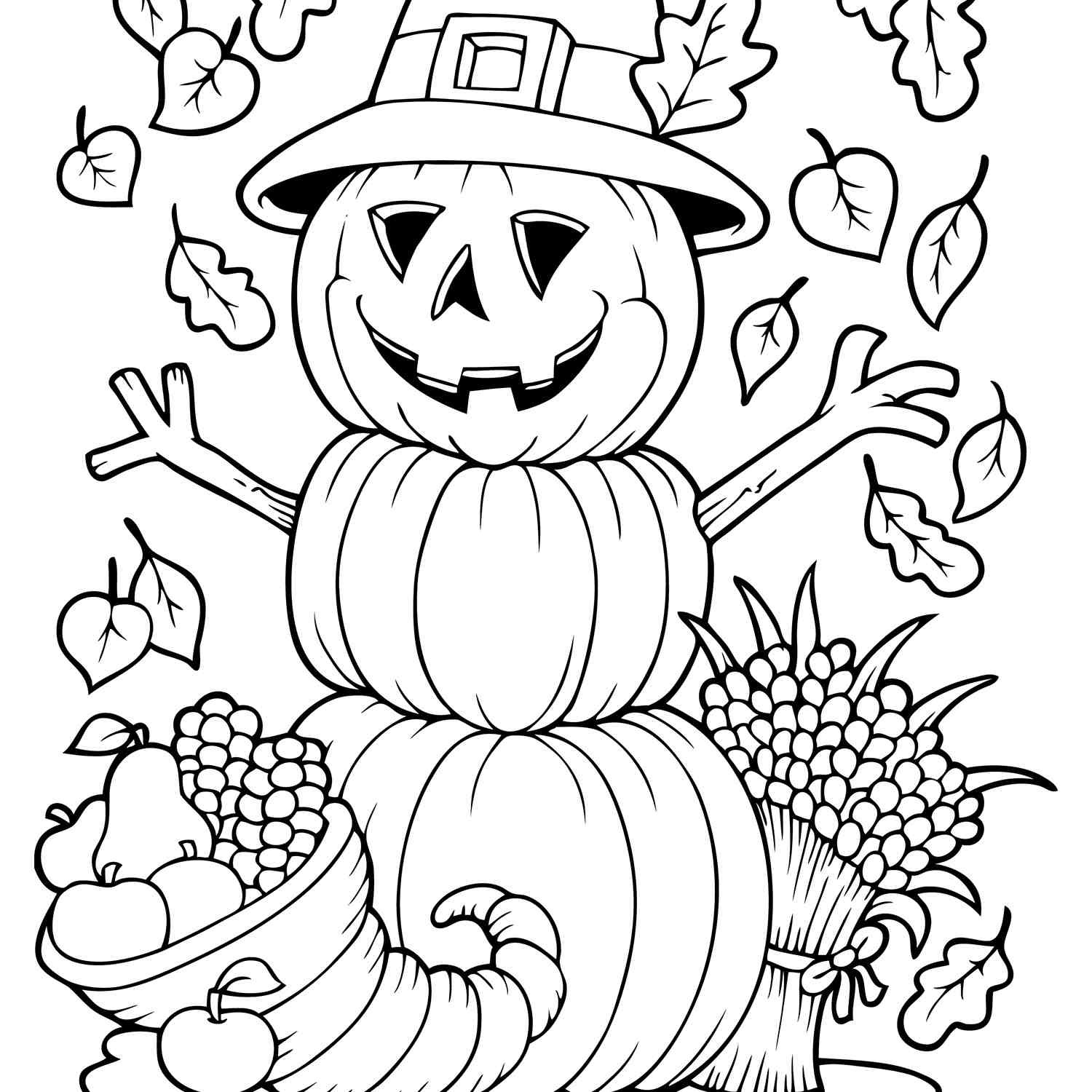 Fall Printables Coloring Pages
 Free Autumn and Fall Coloring Pages