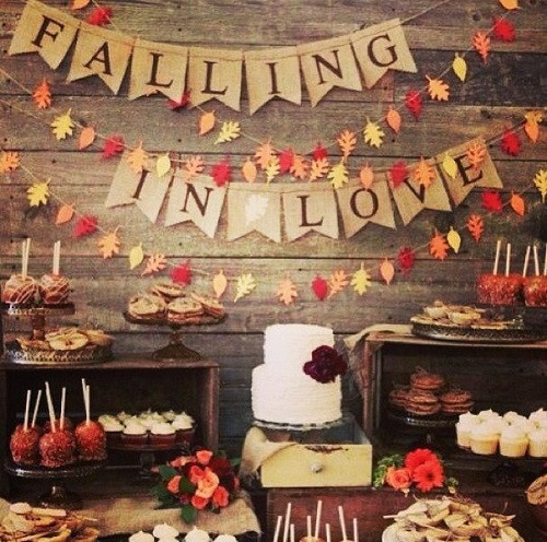Fall Themed Desserts
 Delicious Fall Wedding Menus Everyone Will Love