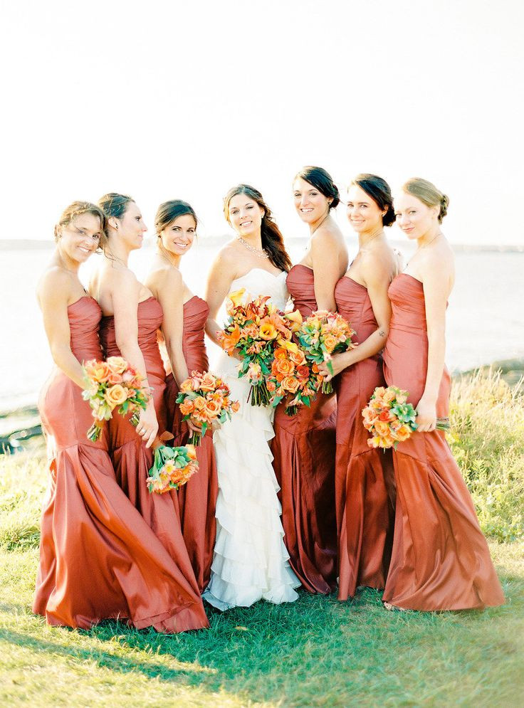 Fall Wedding Bridesmaid Dresses
 Autumn Colour Scheme Orange