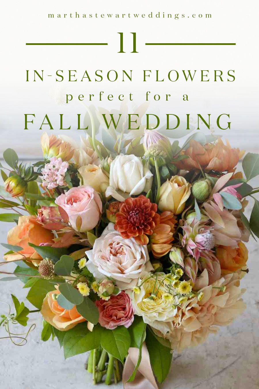 Fall Wedding Flowers In Season
 24 Ways to Use In Season Flowers in Your Fall Wedding