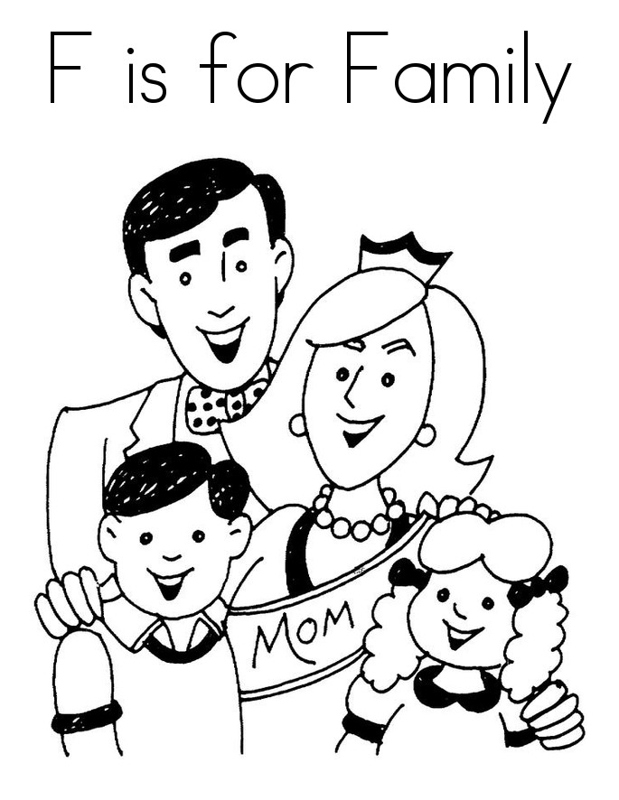 Family Coloring Pages For Toddlers
 Top 10 Free Printable Family Coloring Pages line