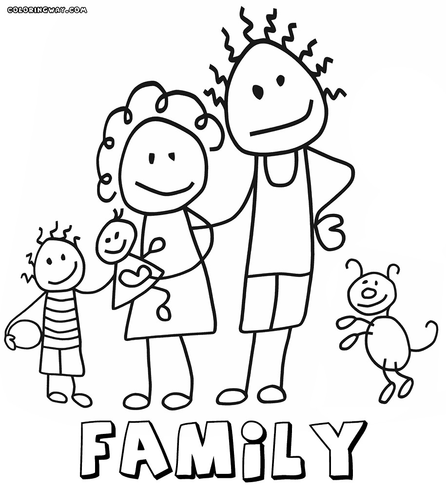Family Coloring Pages For Toddlers
 Family coloring pages