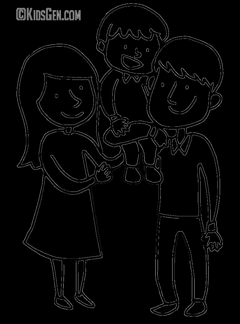 Family Coloring Pages For Toddlers
 Happy Family Colouring Pages Sketch Coloring Page