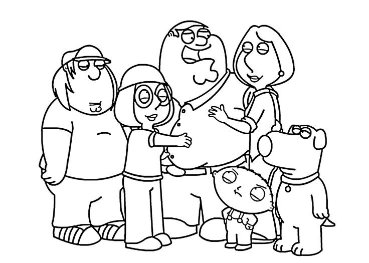 Family Coloring Pages For Toddlers
 Family Guy to her coloring pages for kids printable