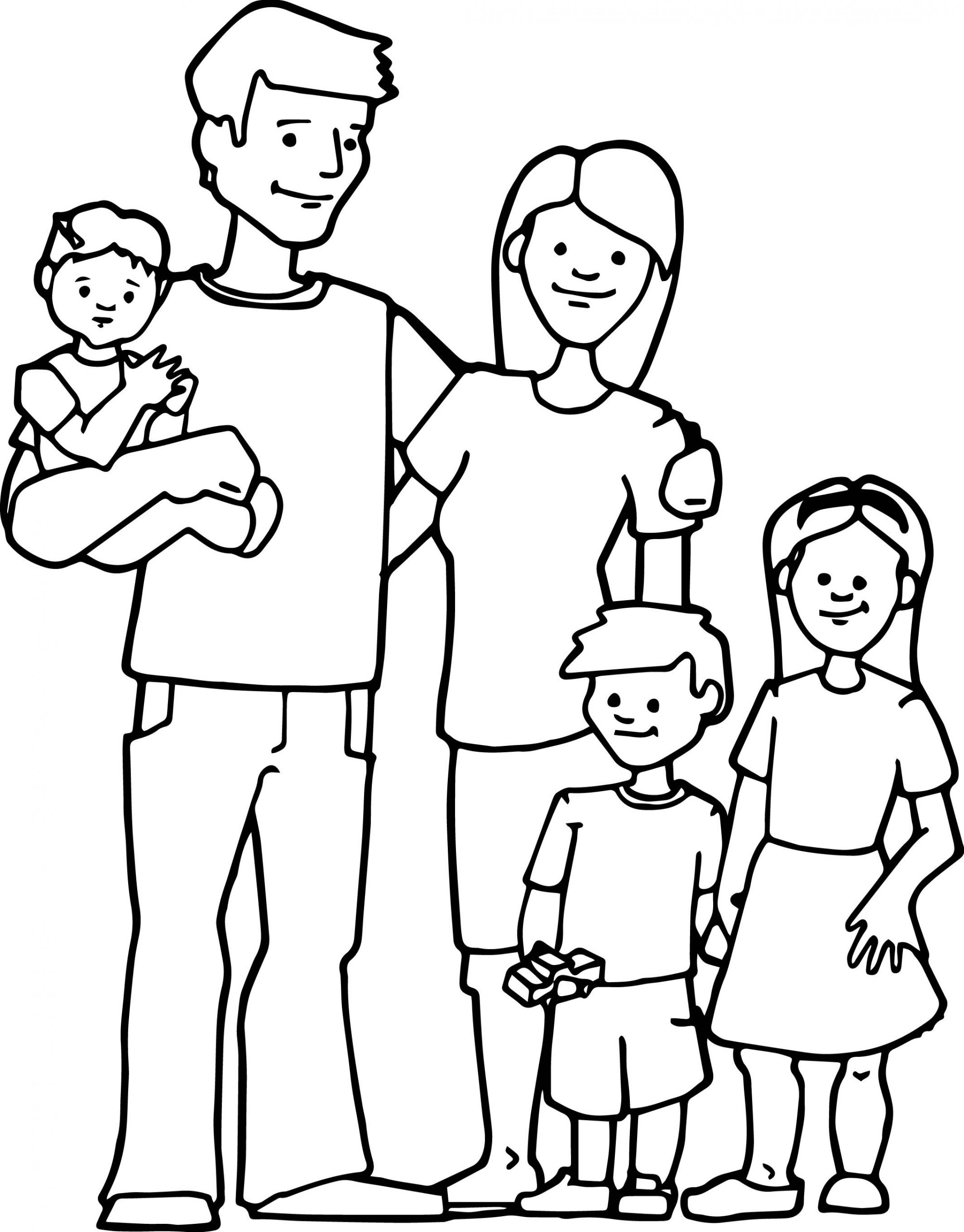 Family Coloring Pages For Toddlers
 Family Kids Coloring Page