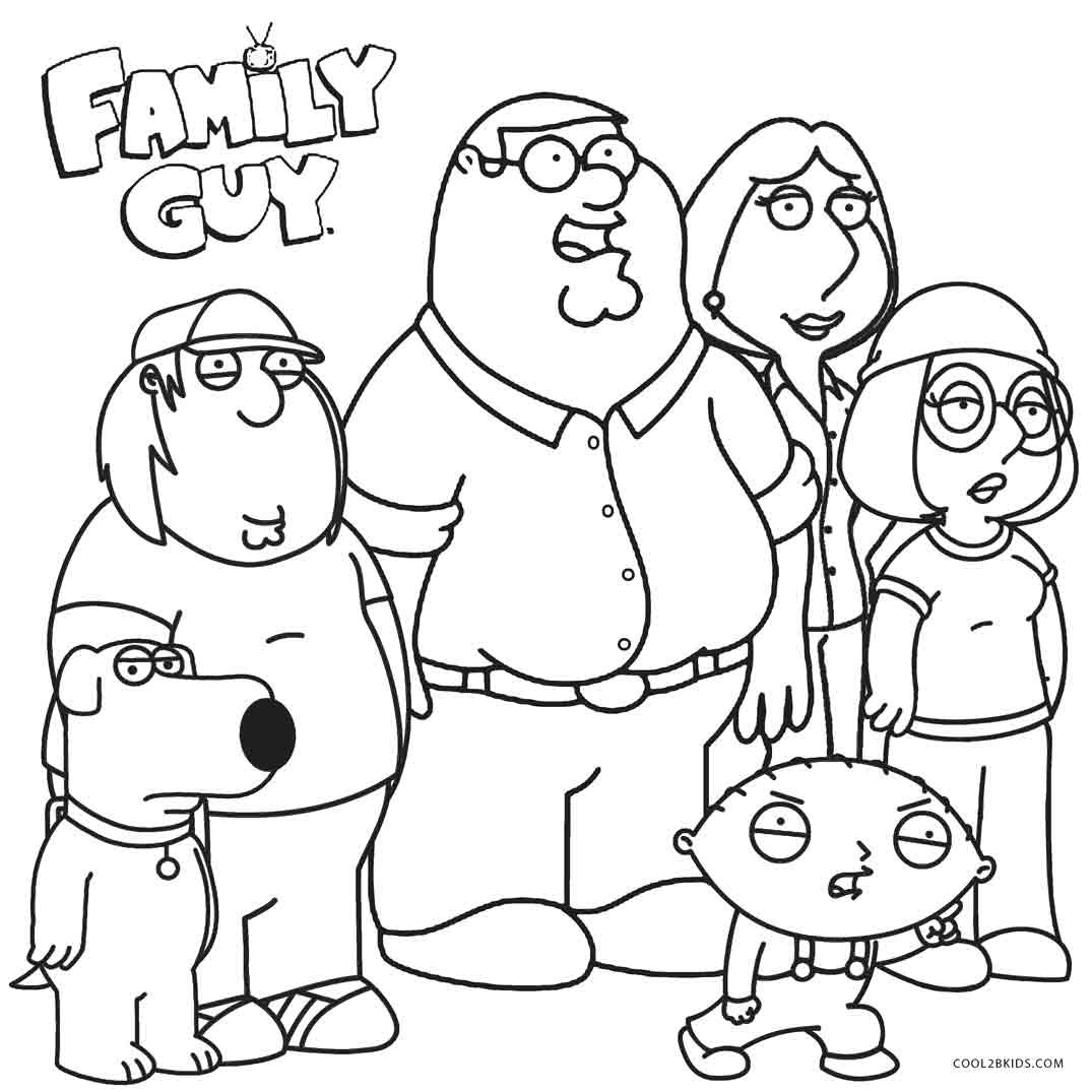 Family Coloring Pages For Toddlers
 Printable Family Guy Coloring Pages For Kids