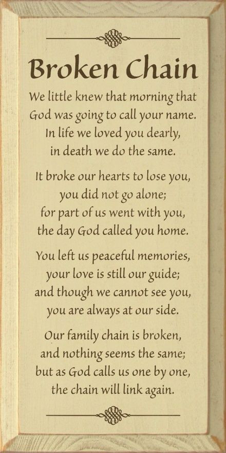 Family Loss Quote
 A beautiful poem about the loss of a family member