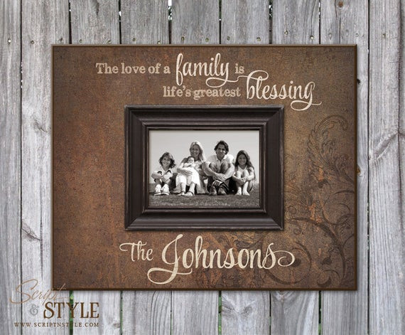 Family Photo Quotes
 Personalized Picture Frame with Family Name & Quote Family