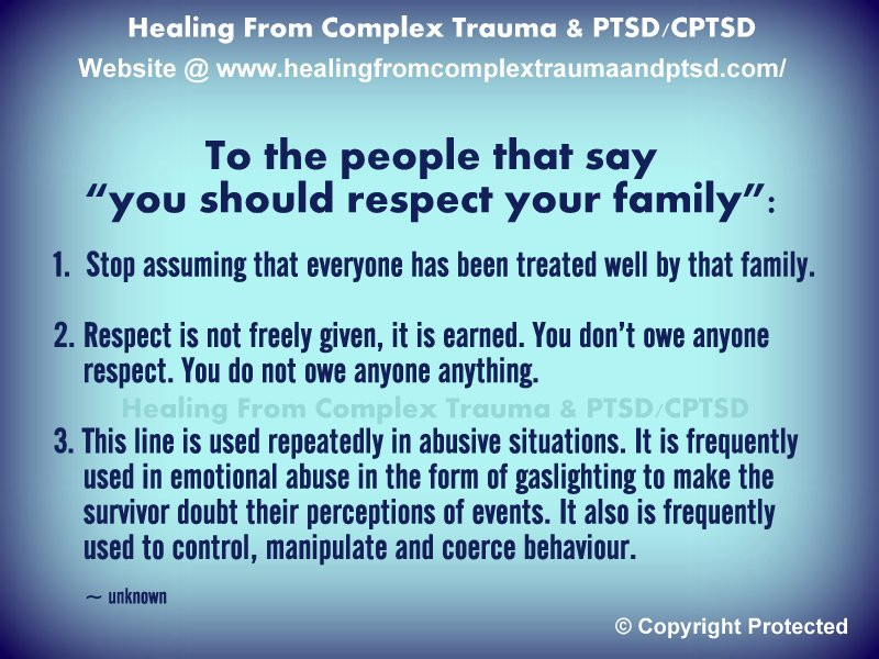 Family Respect Quotes
 When people tell you to respect your family…