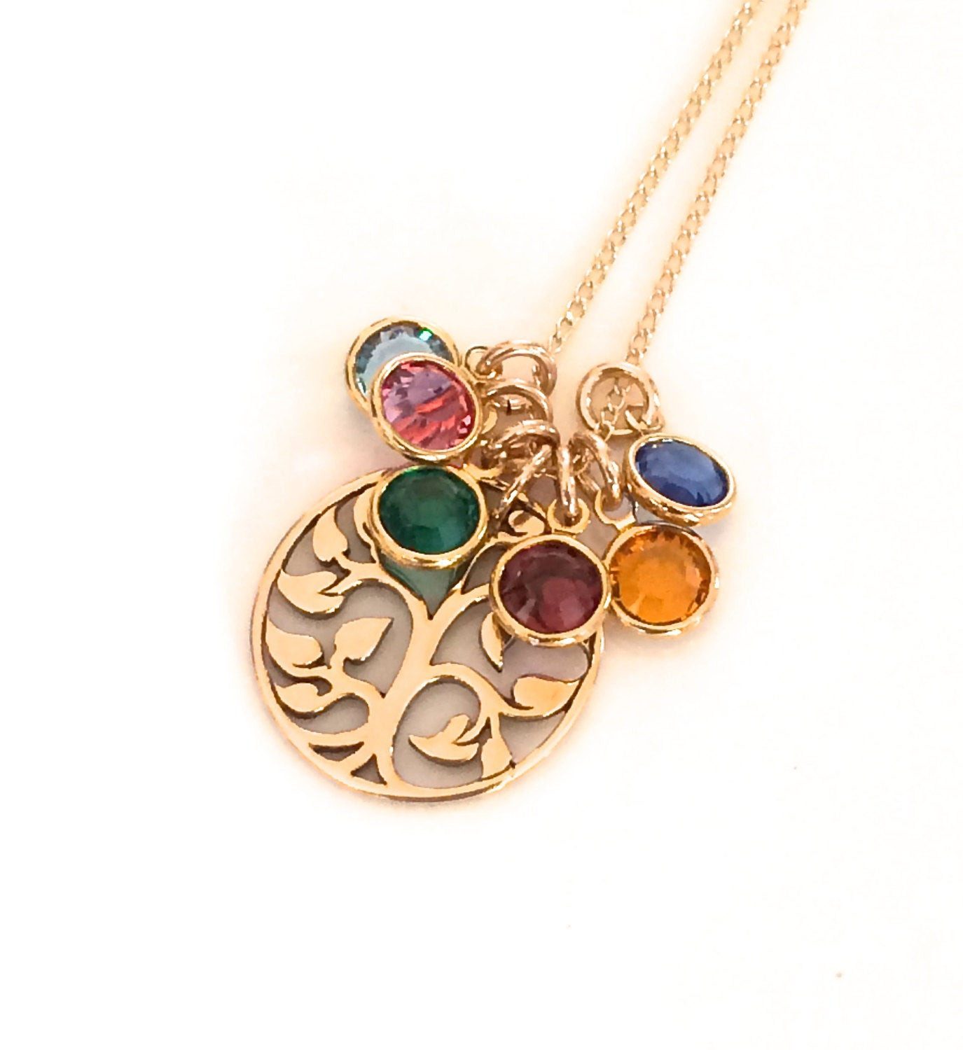 Family Tree Necklace
 Birthstone Necklace Family Tree Necklace Birthstone