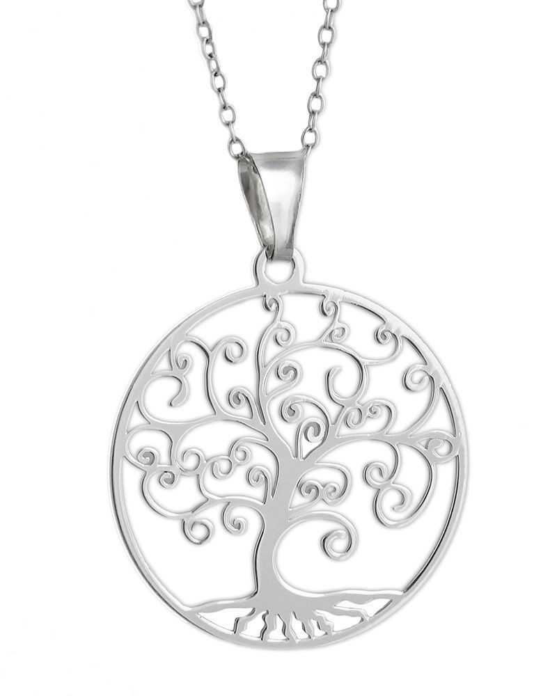 Family Tree Necklace
 Tree of Life Filigree Necklace 925 Sterling Silver NEW