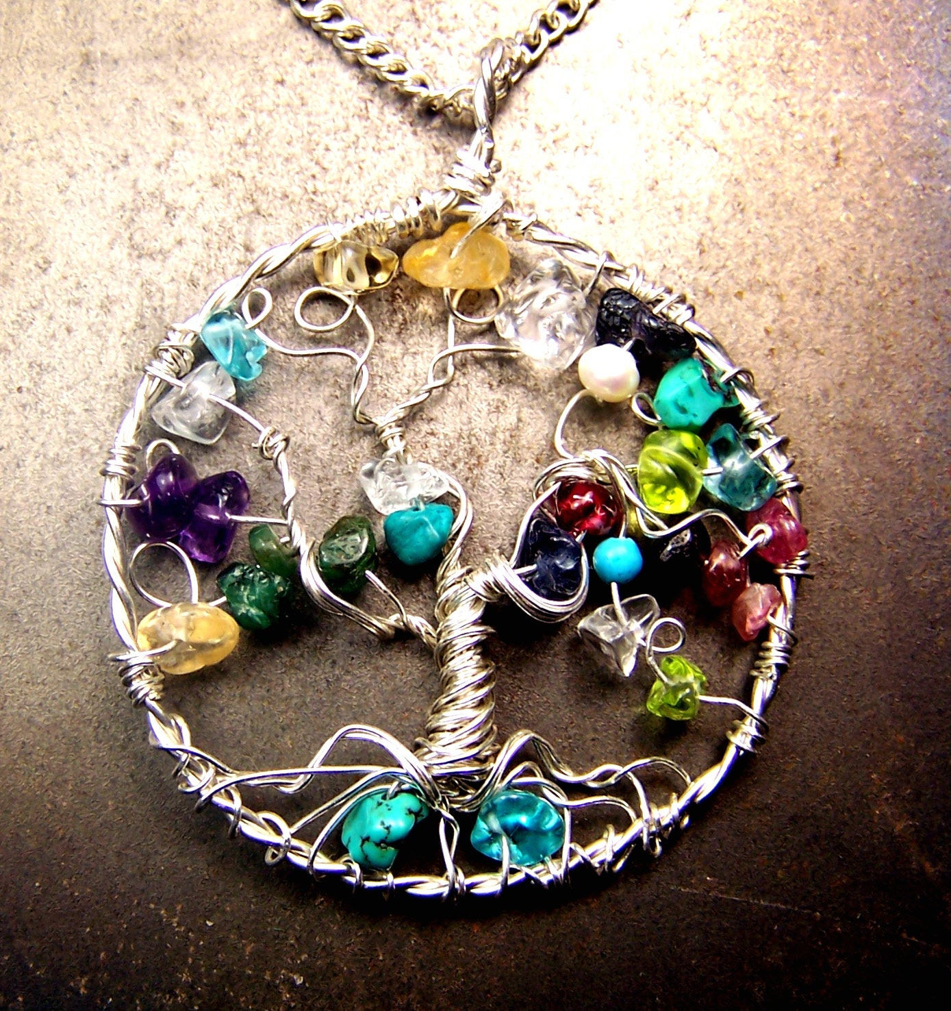 Family Tree Necklace
 Genealogy Family Tree necklace pendant Tree of Life
