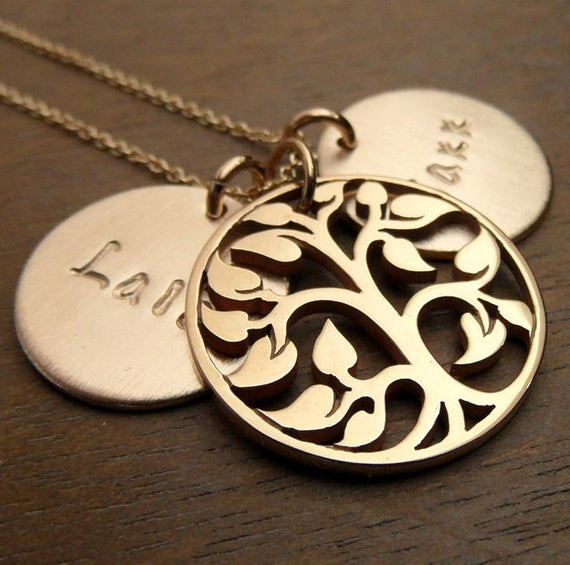 Family Tree Necklace
 Gold Family Necklace Family Tree Necklace Gold Name Charms