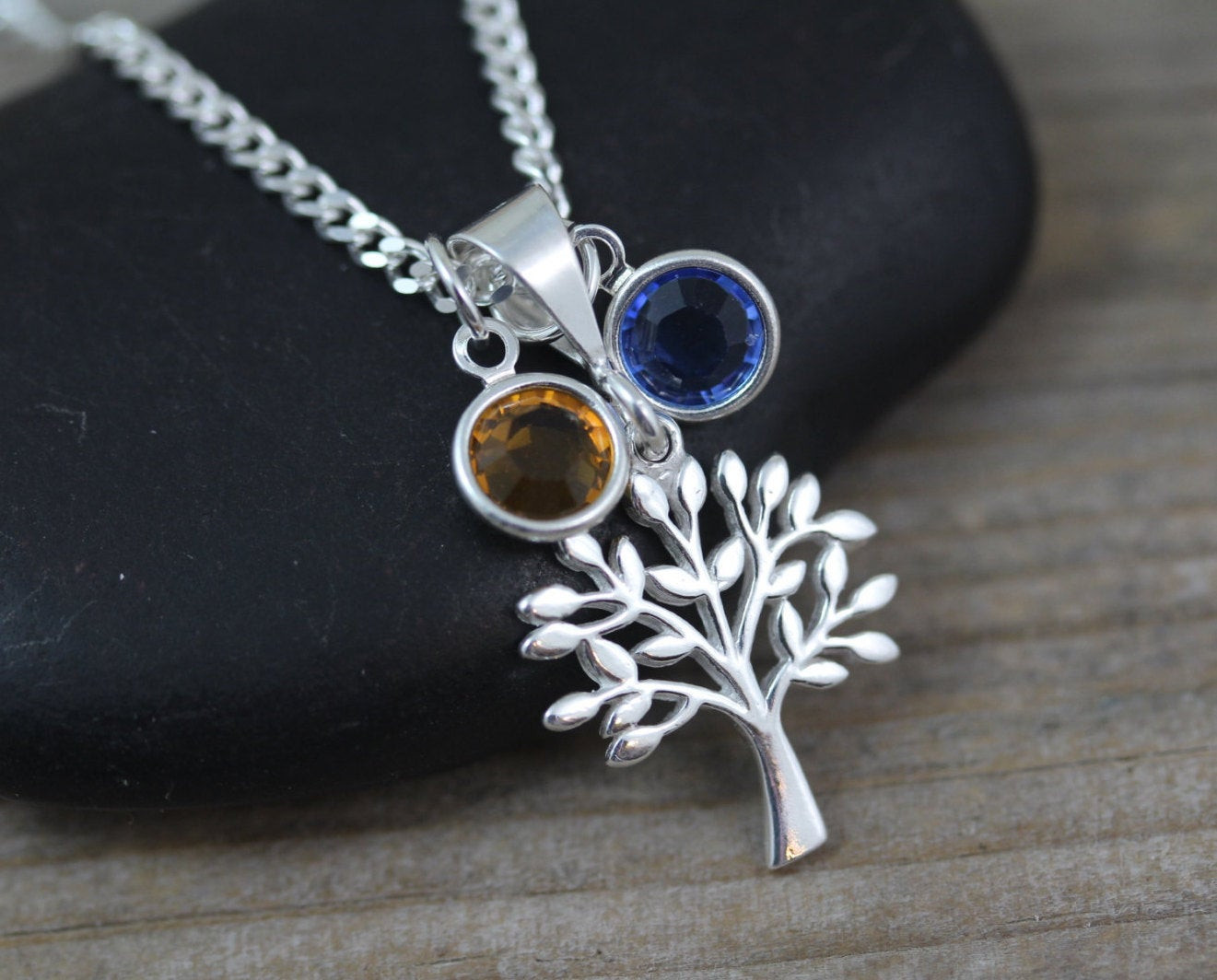 Family Tree Necklace
 Sterling silver Family tree Necklace Family tree jewelry