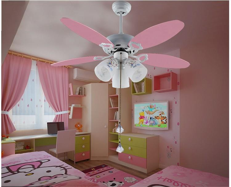 Fans For Kids Room
 2017 Wholesale Cute Pink Ceiling Fan Light Kids Room 051