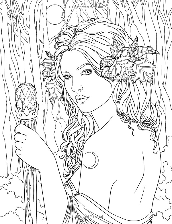 Fantasy Adult Coloring Books
 Fairy Adult coloring page source