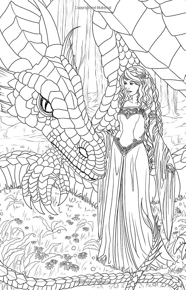 Fantasy Adult Coloring Books
 806 best Fantasy Coloring Pages for Adults images on