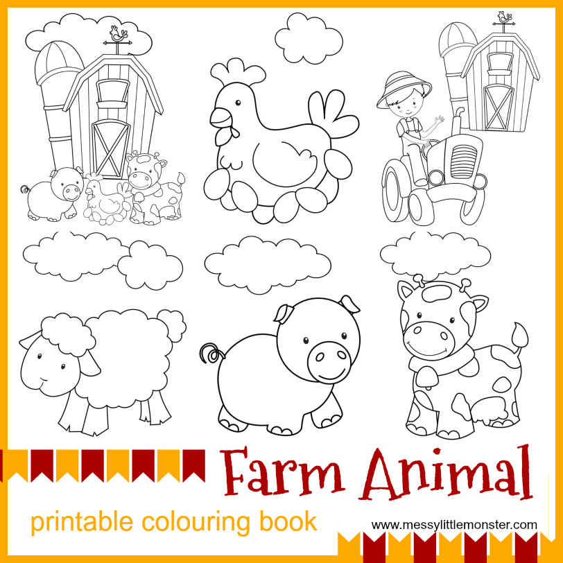 Farm Animal Coloring Pages For Toddlers
 Farm Animal Printable Colouring Pages