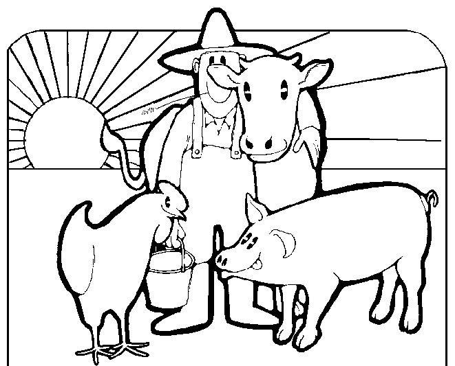 Farm Animal Coloring Pages For Toddlers
 Farm Preschool Theme Crafts