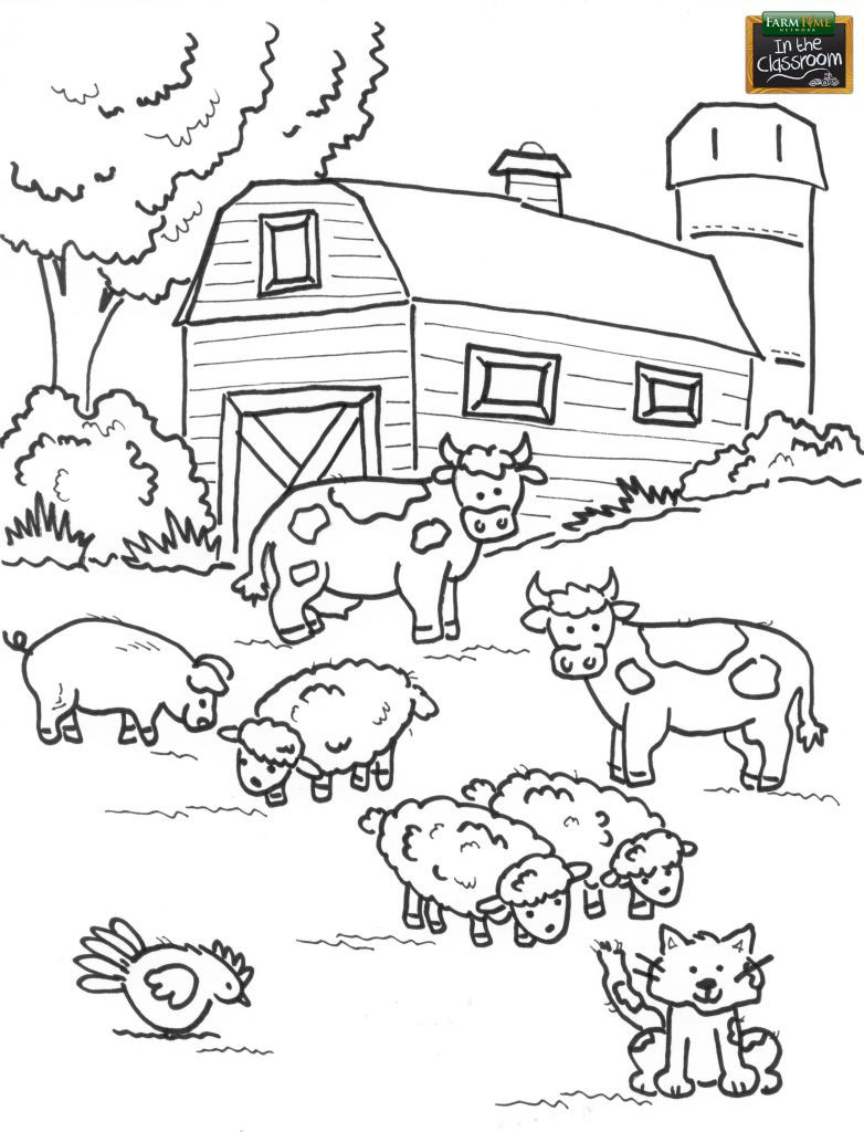 Farm Animal Coloring Pages For Toddlers
 FarmFamilyColorPageWeek10