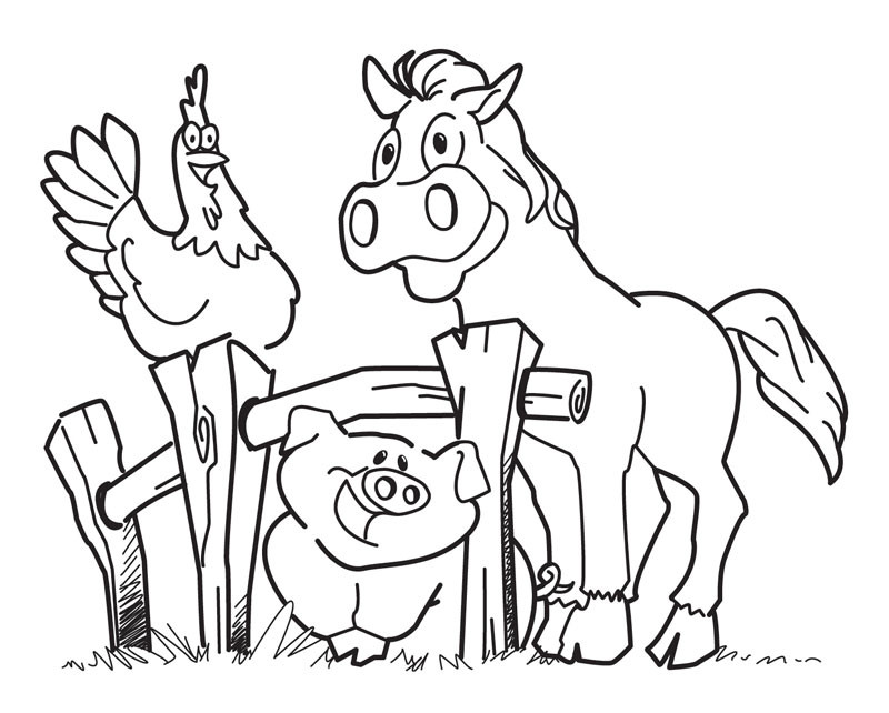 Farm Animal Coloring Pages For Toddlers
 Free Printable Farm Animal Coloring Pages For Kids