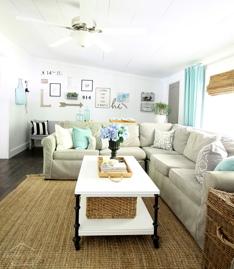 Farmhouse Chic Living Room
 Farmhouse Style Home Tours Full of Summer Decorating