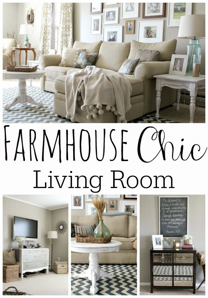 Farmhouse Chic Living Room
 Grace Lee Cottage January 2015