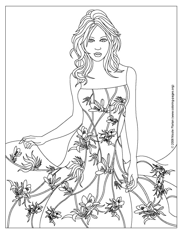 Fashion Coloring Pages For Girls
 Fashion Coloring Pages For Girls Printable Coloring Home